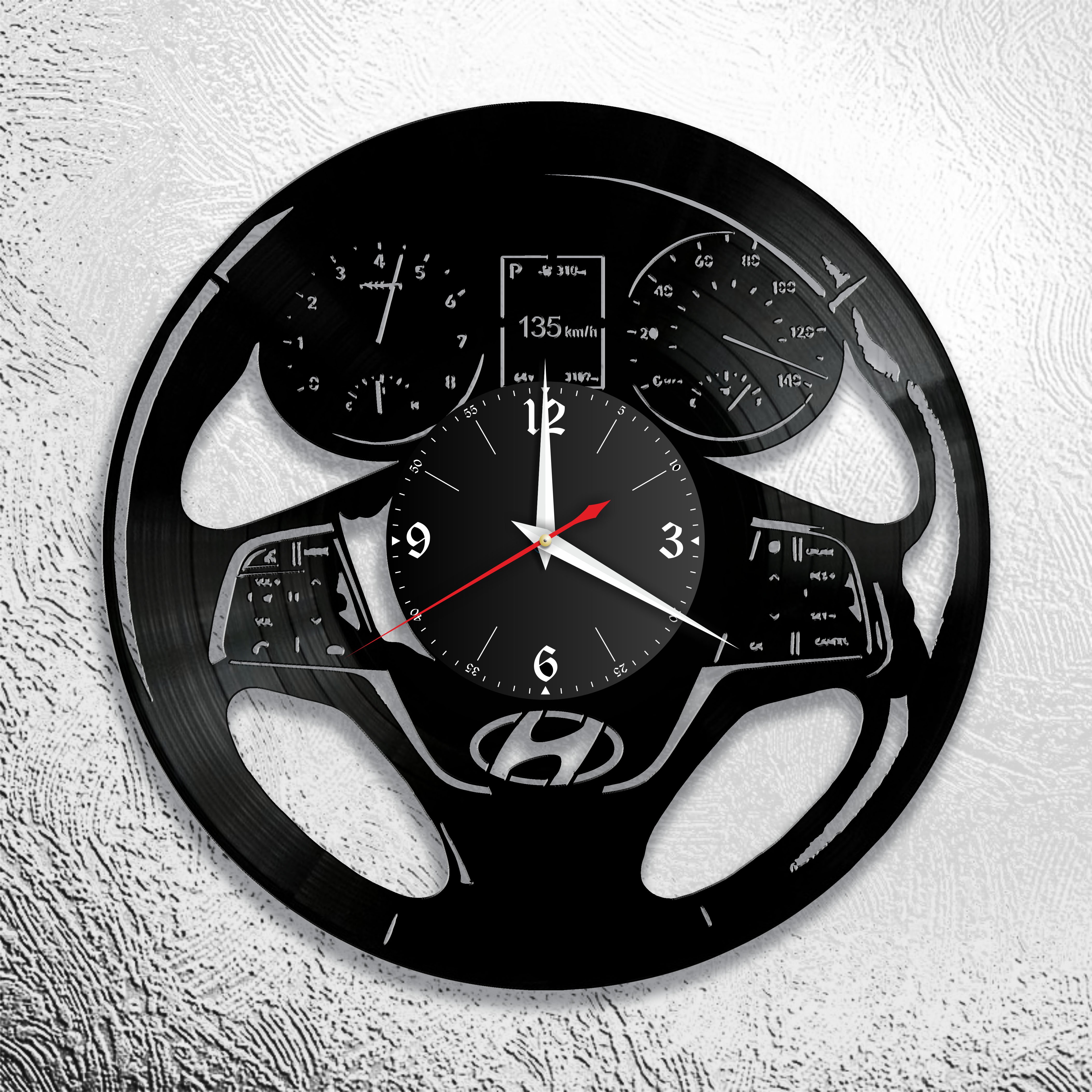 Часы настенные Hyundai 0898 из виниловой пластинки