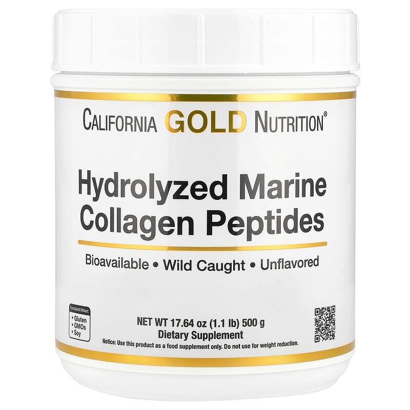 Пептиди морського колагену California Gold Nutrition Marine Collagen Peptides без добавок 500 г (1462598467)