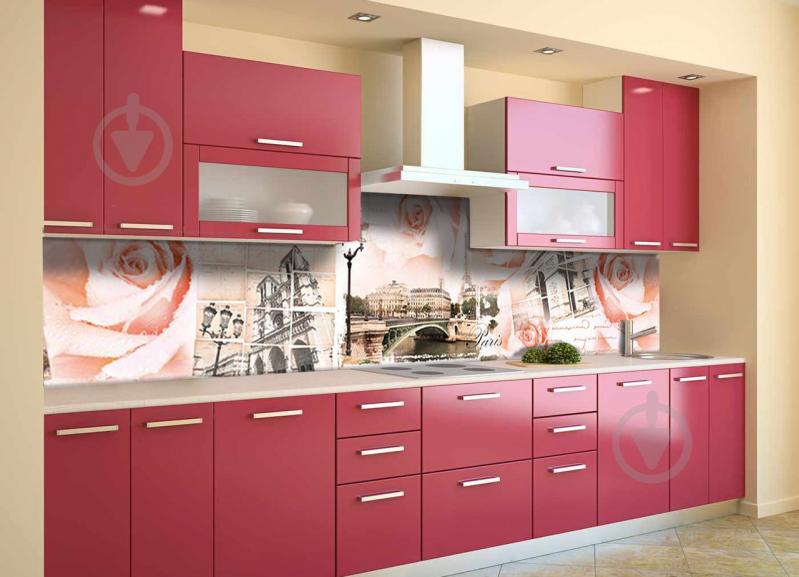 Скинали на кухню Zatarga «Коллаж Цветы и Город» 600х2500 мм виниловая 3Д наклейка кухонный фартук Z180699 Скинали на кухню Zatarga «Коллаж Цветы и Город» 600х2500 мм виниловая 3Д наклейка кухонный фартук Z180699