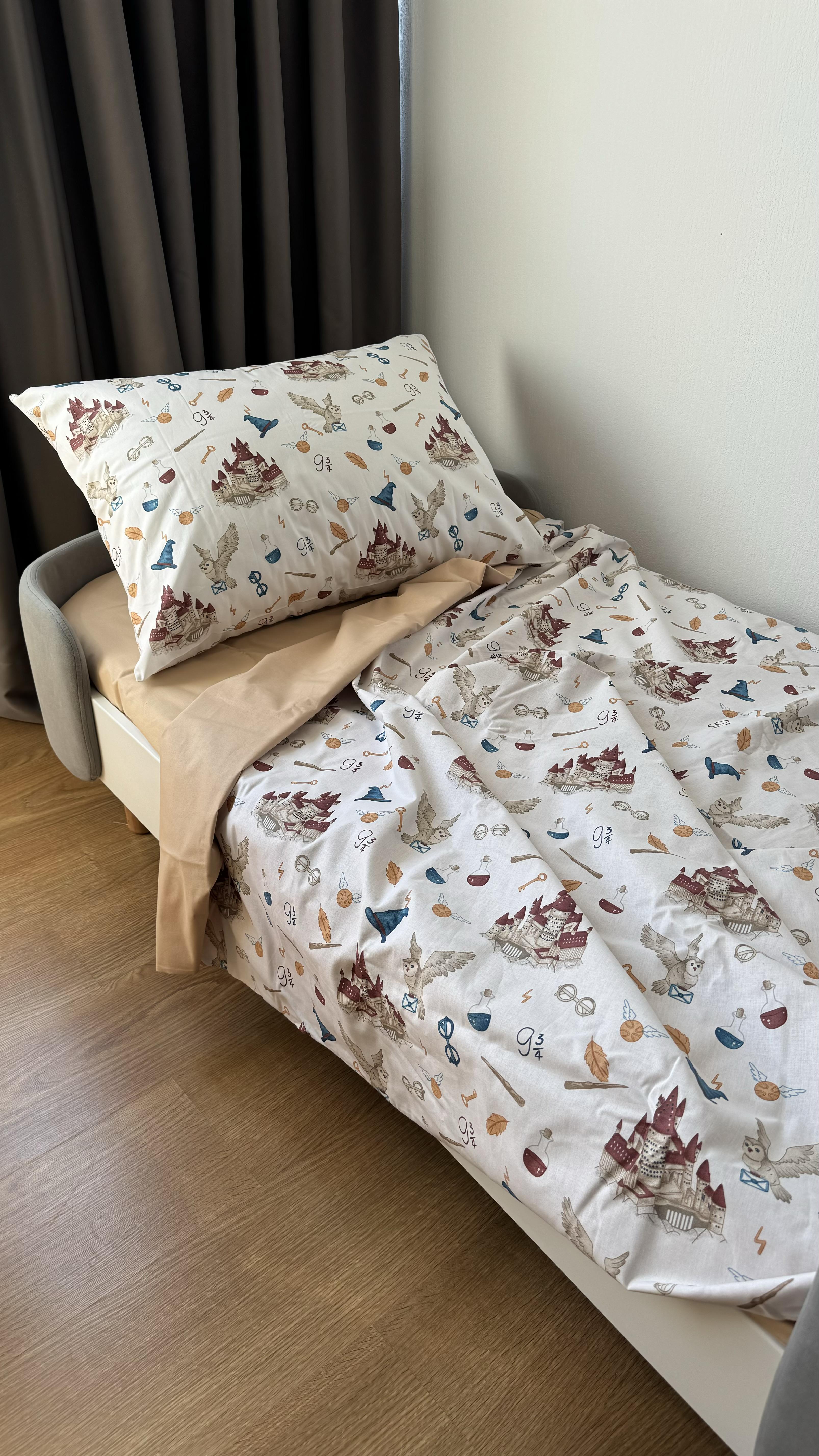 Комплект постільної білизни TAYA Хогвартс півтораспальний Бежевий (109) - фото 5