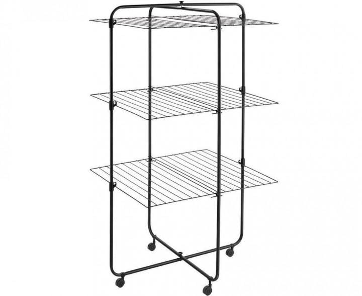 Сушилка Metaltex DIJON для білизни покриття ONYX  72x64x123 см Чорний матовий (407963)