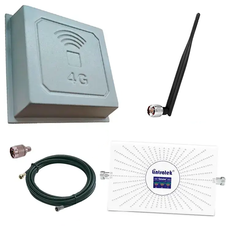 Комплект підсилювача мобільного зв'язку/інтернету Lintratek AA23F-GDW GSM репітер 70 dB антена 17 dB та внутрішня антена 5 dB (30306886)