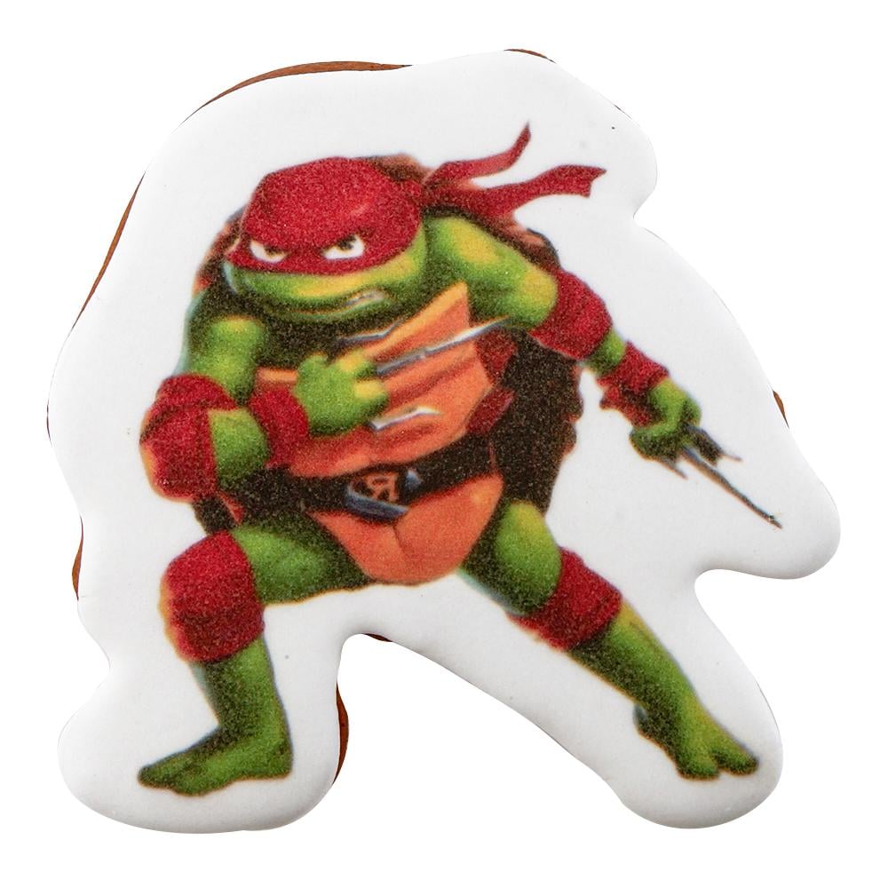 Пряник с принтом Крафт Печенье Подростки-мутанты Черепашки-ниндзя Рафаэль 45 г
