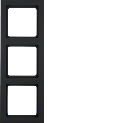 Рамка Berker Q.3 тримісна Антрацитовий (10136096)