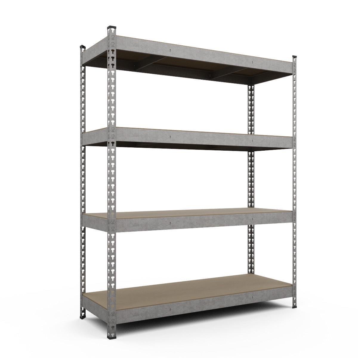 Стеллаж Меткас Титан ОД 300 кг/полку 4 полки ДСП оцинкованный металлический 1800x1200x400 мм (2423198919)