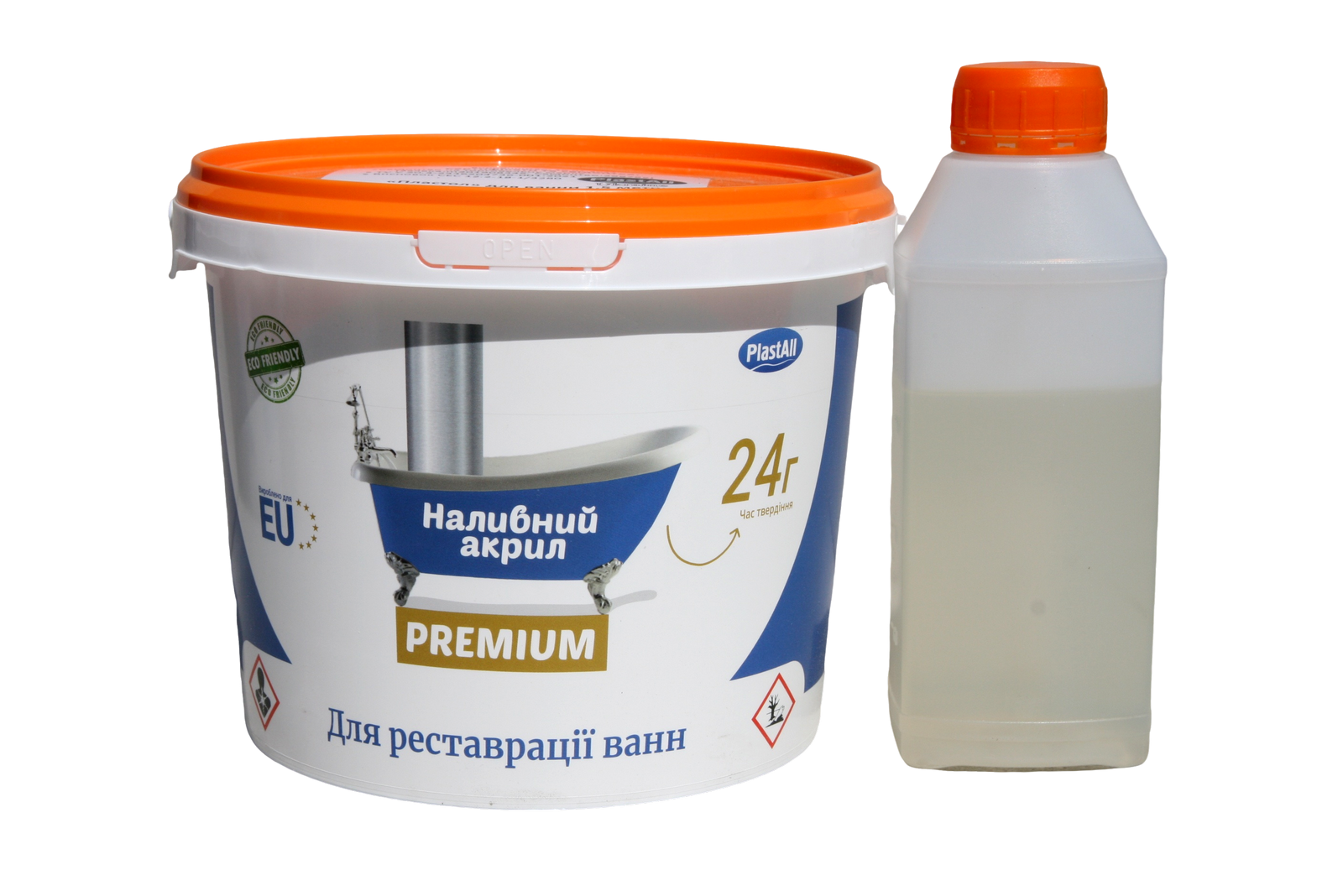 Акрил для ванн Plastall PREMIUM 1,7 м 3,3 кг Білий глянець (30827681)