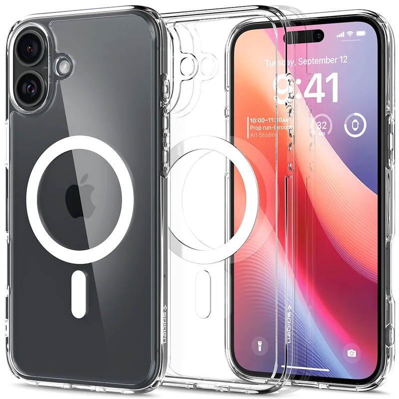 Протиударний чохол SGP Ultra Hybrid (MagFit) для Apple iPhone 16 (6.1") Прозорий
