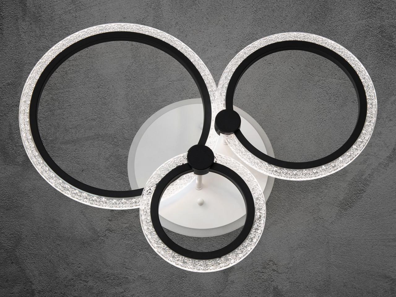 Люстра LED для кухни с подсветкой A8180-3BK-LS 55W на 8м2 Черный (2461100377) - фото 3 Люстра LED для кухни с подсветкой A8180-3BK-LS 55W на 8м2 Черный (2461100377) - фото 3