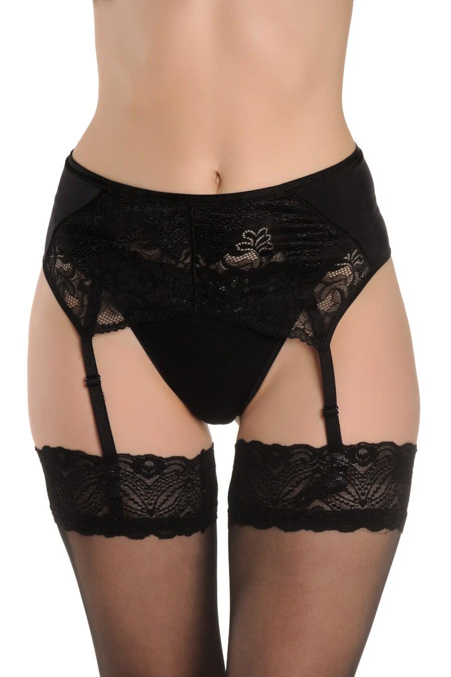 Пояс для чулок ORO р. 50/XXL Черный (72908)