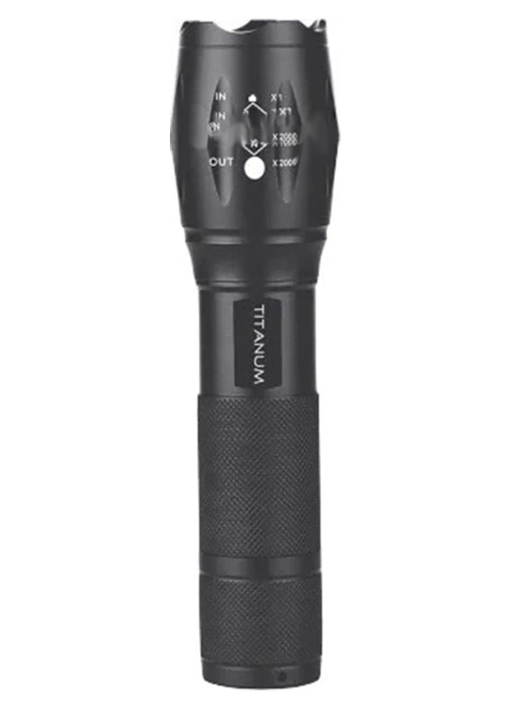 Ліхтар ручний Titanum T-05 Usb 300 Лм дальність освітлення 145 м Чорний (megT-05)