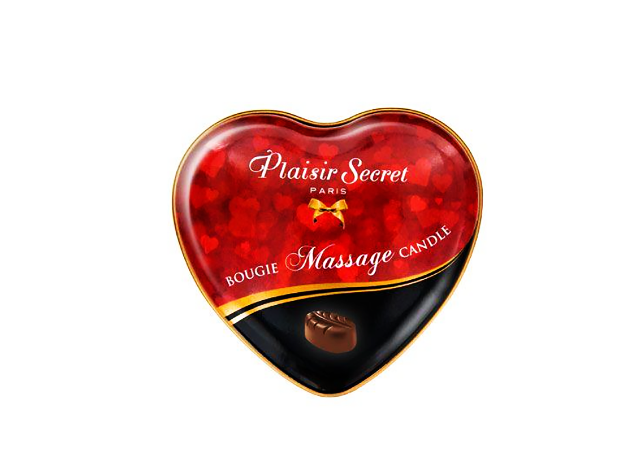 Масажна свічка серце Plaisirs Secrets Chocolate 35 мл (SO1864)