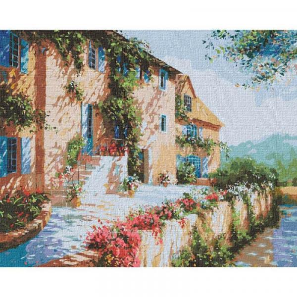 Набор для росписи по номерам Идейка На солнечной стороне улицы 40х50 см (КНО2298-mt)