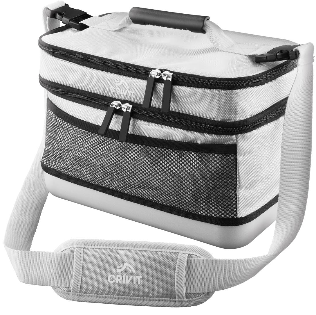 Термосумка Crivit IAN469507 с жестким дном для пикника и кемпинга 12 л Серый