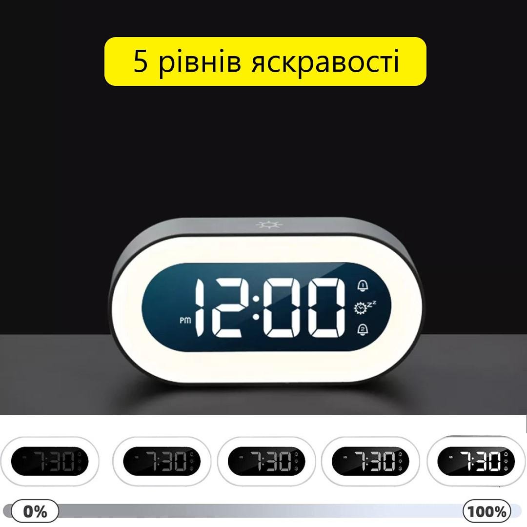 Годинник настільний Mids електронний з нічником та акумулятором (818A) - фото 3