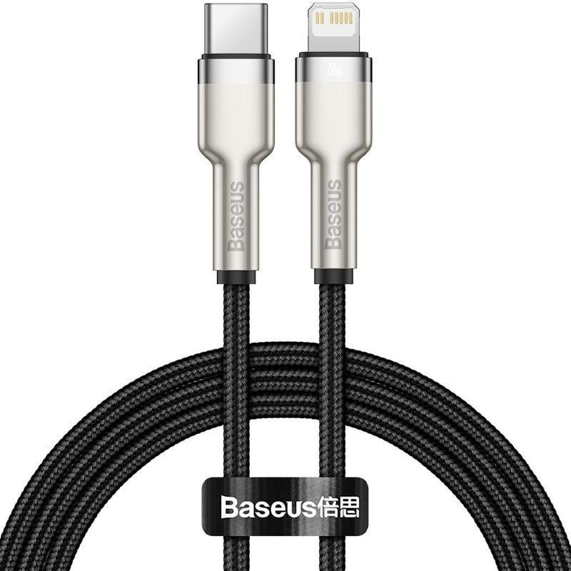 Кабель Baseus CATLJK-A01 Cafule Metal Cable Type-C to Lightning PD 20W 1 м Black