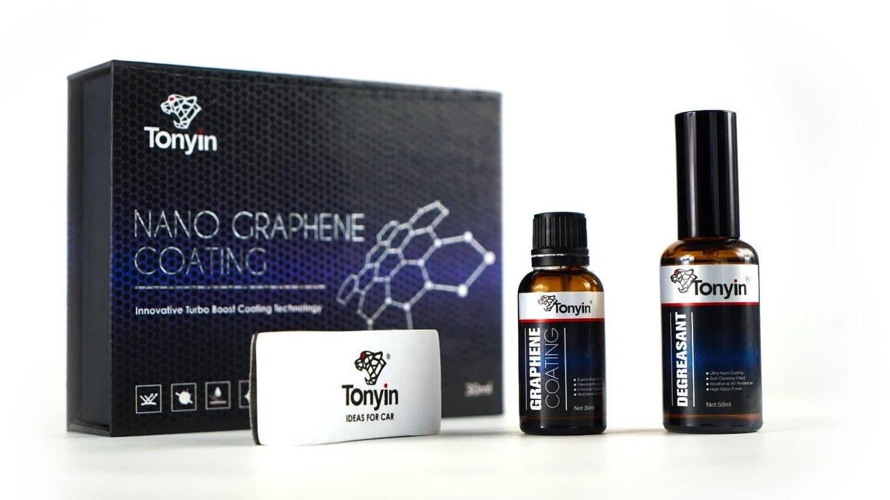 Набір нано-кераміки на основі графену Tonyin Nano Graphene Coating KIT 30 мл Набір нано-кераміки на основі графену Tonyin Nano Graphene Coating KIT 30 мл