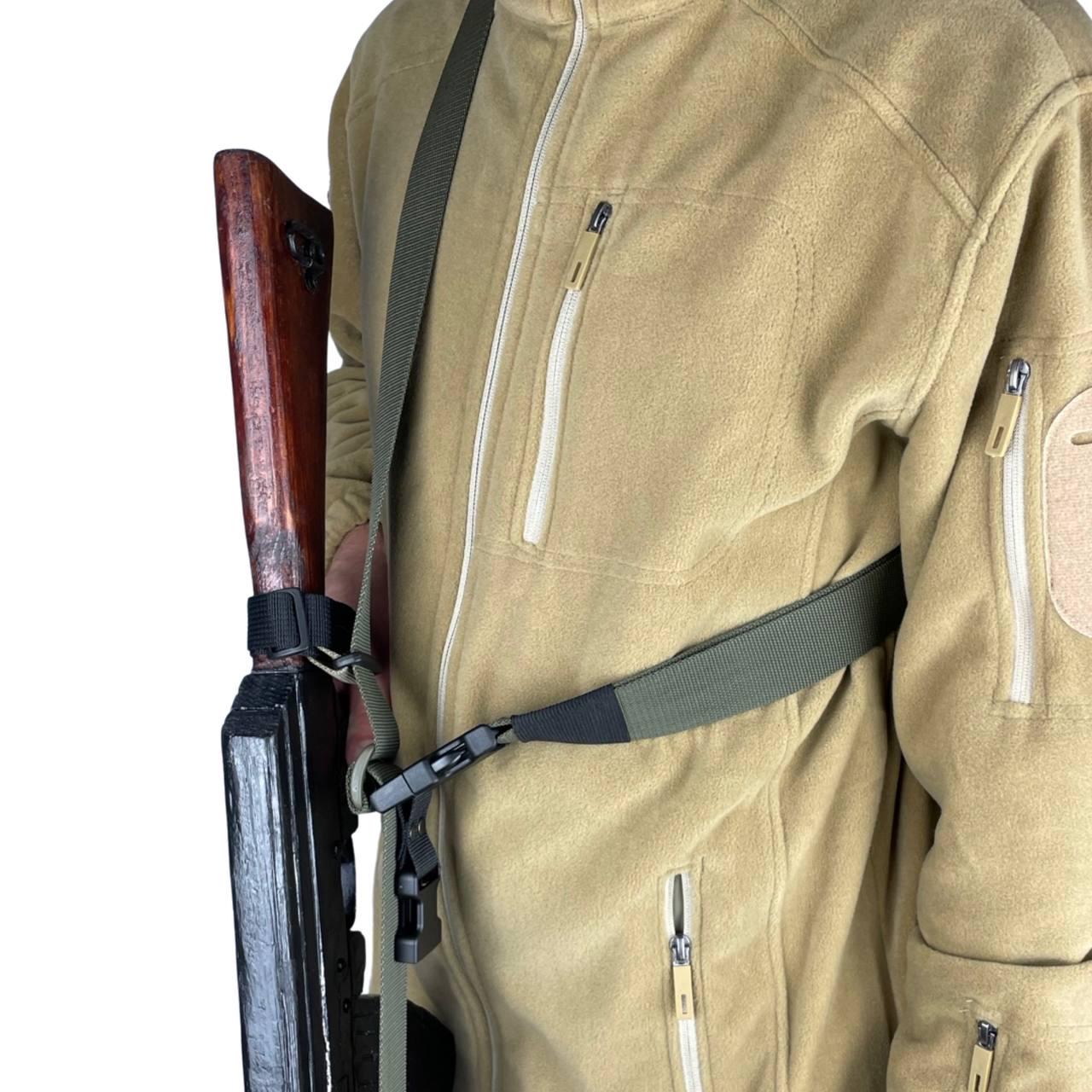 Ремень оружейный треточечный Tactical Belt Олива (F-03-2) - фото 6