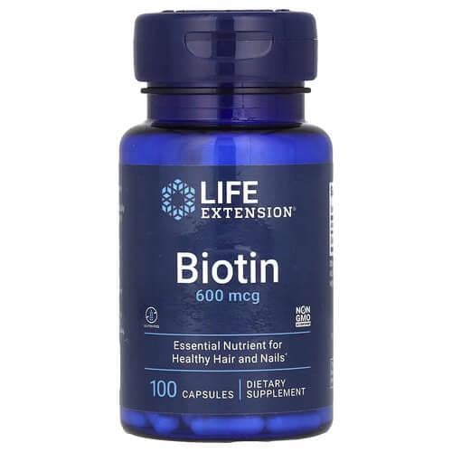 Биотин B-7 Life Extension Biotin 600 mcg 100 капс. (LEX-10210) Биотин B-7 Life Extension Biotin 600 mcg 100 капс. (LEX-10210)