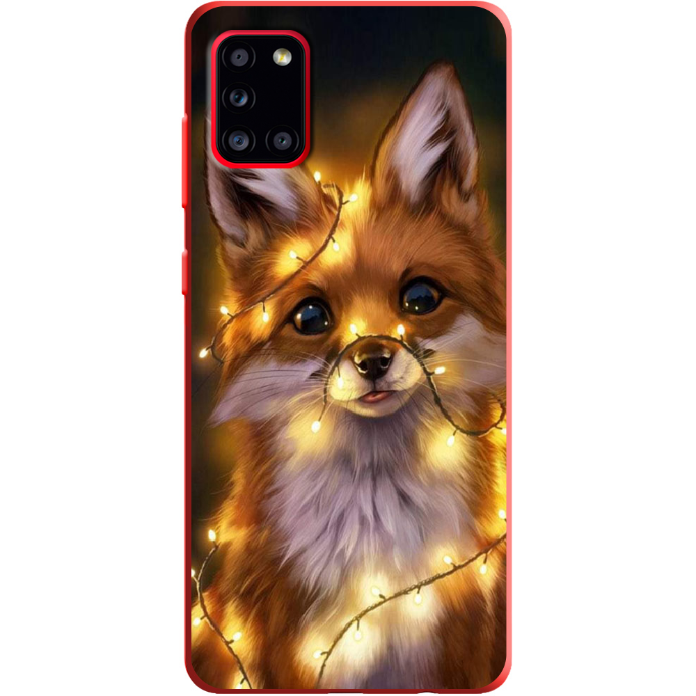 Чехол Boxface Samsung A315 Galaxy A31 Рождественская лиса Красный силикон (39470-up2399-39892)