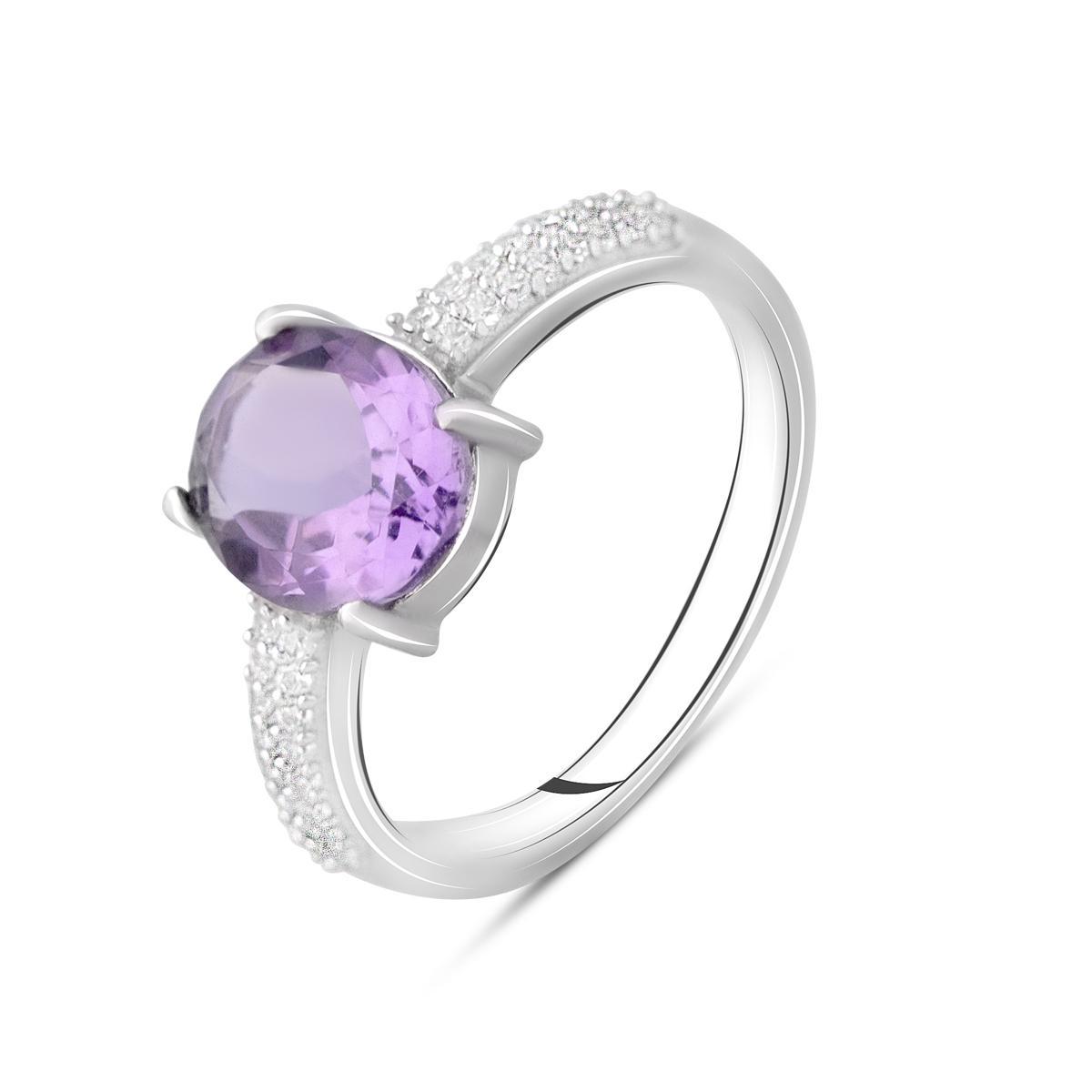 Кольцо серебряное Tiva с натуральным аметистом 2,752 ct 3,15 г р. 18 (2105961)