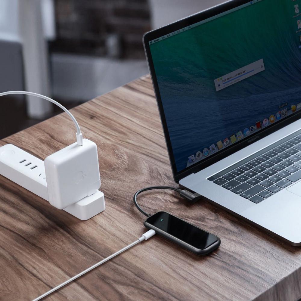 Хаб BASEUS Multi-functional Type-C to 4xUSB3.0+PD - фото 3