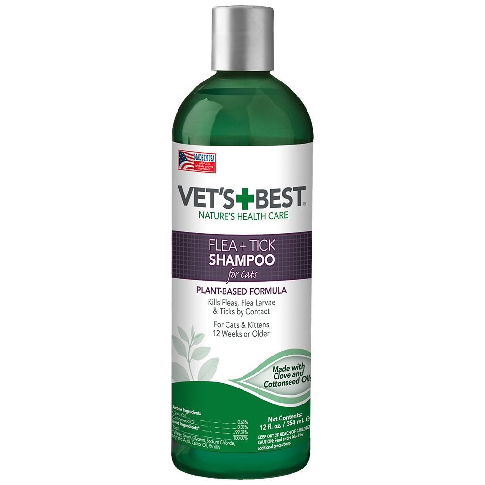 Шампунь для кошек Vet’s Best Flea&Tick for Cats от насекомых 355 мл (vb10604)