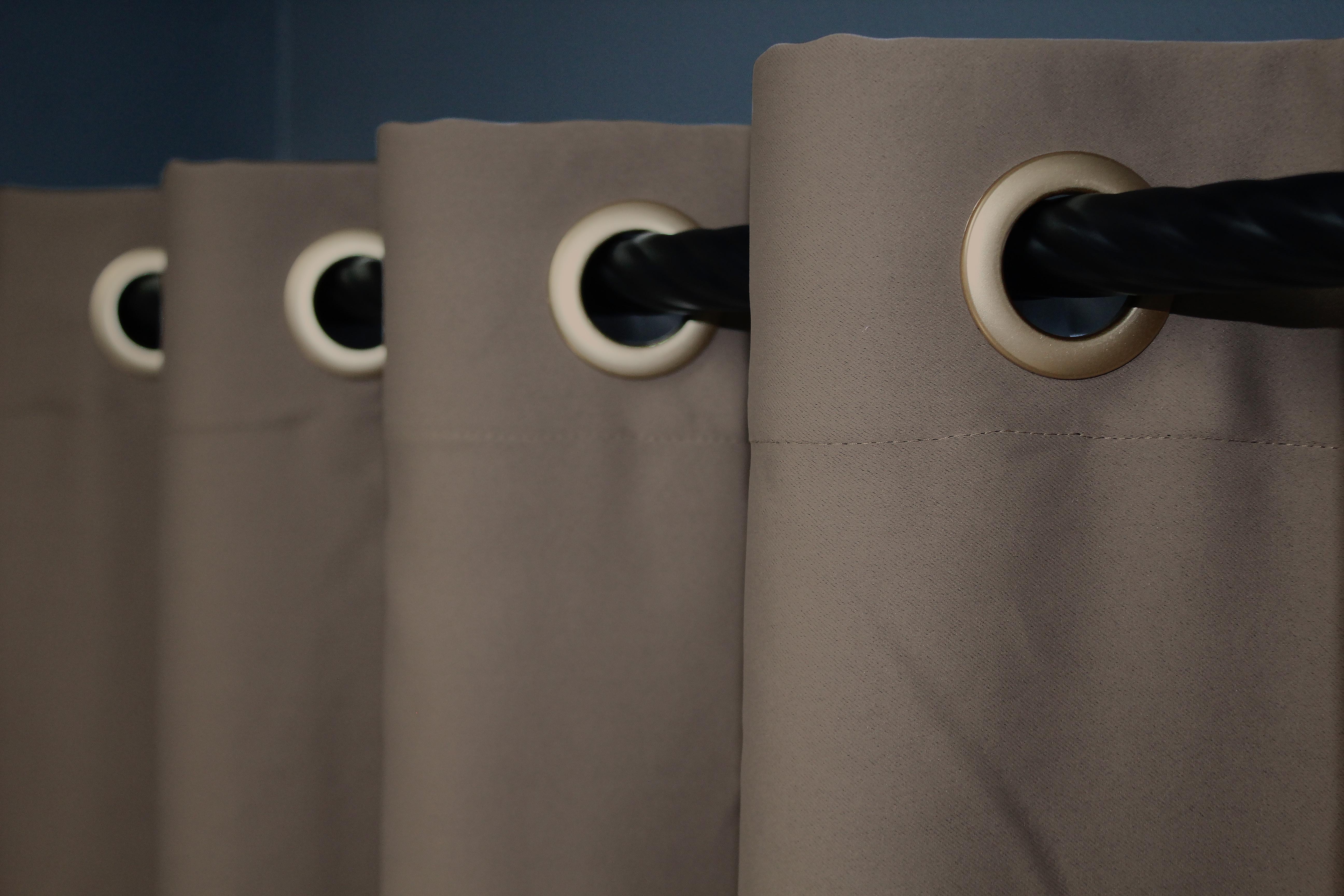 Комплект штор на люверсах VR-Textil Блэкаут Bagema Rvs № 1289ш 150х250 см 2 шт. Какао (37-0015) - фото 5