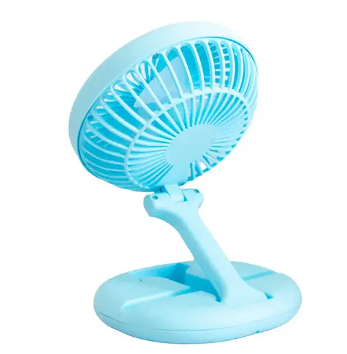 Настільний складний USB міні-вентилятор Mini Fan W1646 Блакитний (W1646) - фото 2