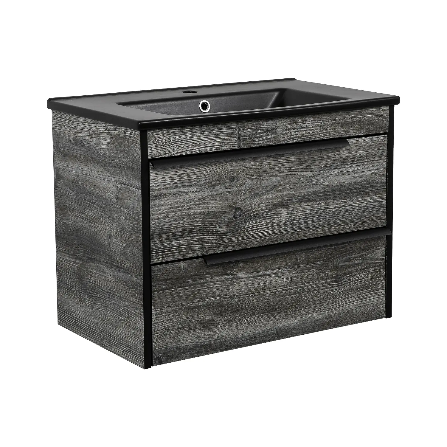 Тумба для ванной Aqua Rodos Loft-Neo 750x450 универсальная с умывальником CeraStyle Arte 75 Дуб морас (АР000082565)