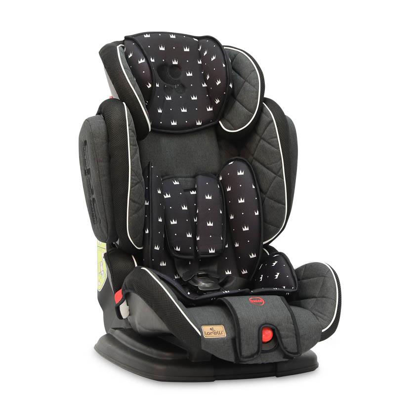 Автокресло Lorelli Magic Premium 9-36 кг Black Crowns (47594)