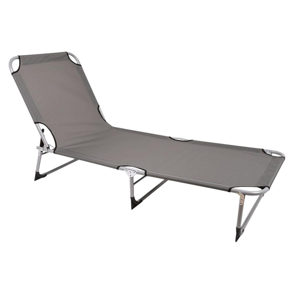 Раскладушка с подголовником MH-3086A-2 188х56х28 см Серый (31022030)