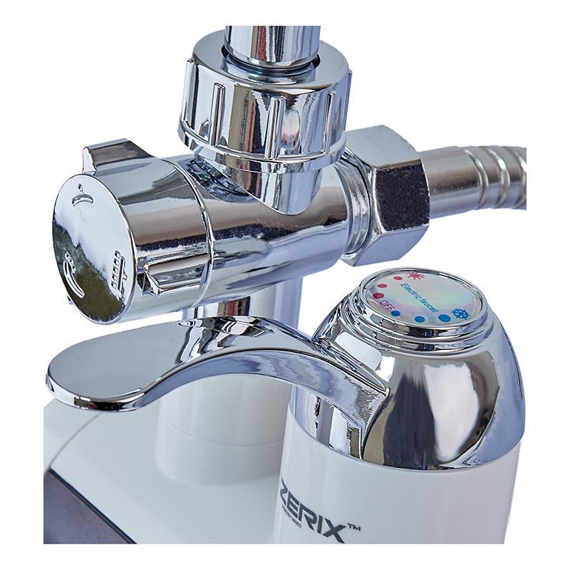 Проточный водонагреватель Zerix ELW22-EW для ванной с индикатором температуры 3 кВт Белый (ZX4934) - фото 6