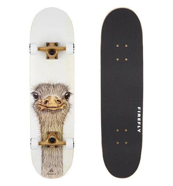 Скейтборд El Primo натуральное дерево Canada трюковой для подростка Pinesky FireFly с росписью Страус - фото 2