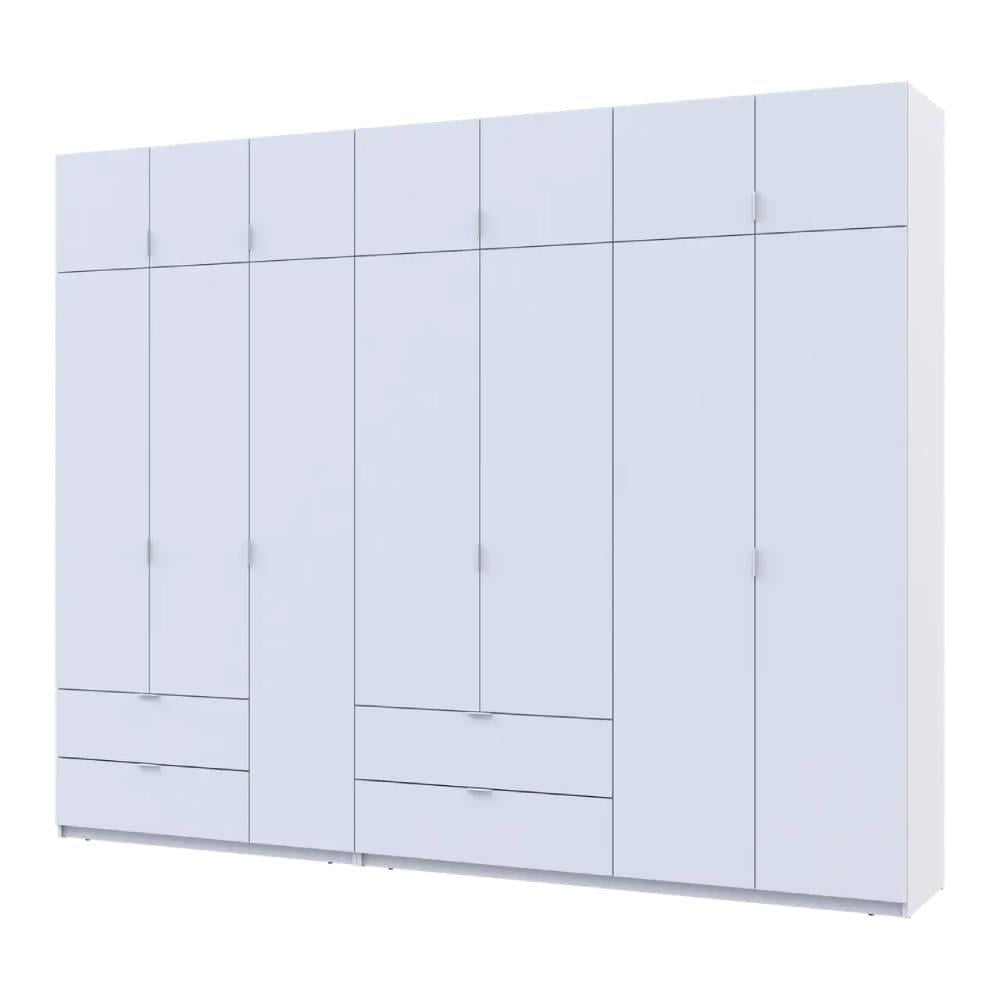 Шафа для одягу Doros DRS-011688 Лукас 3+4 ДСП 300х50х240 см Білий (42005130)