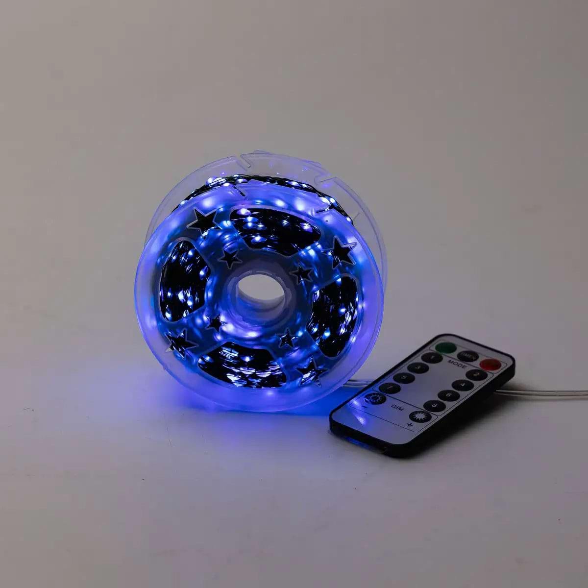 Гирлянда-роса на пульте на 1000 LED светодиодов капля зеленый провод 100 м Синий (5307) - фото 9 Гирлянда-роса на пульте на 1000 LED светодиодов капля зеленый провод 100 м Синий (5307) - фото 9