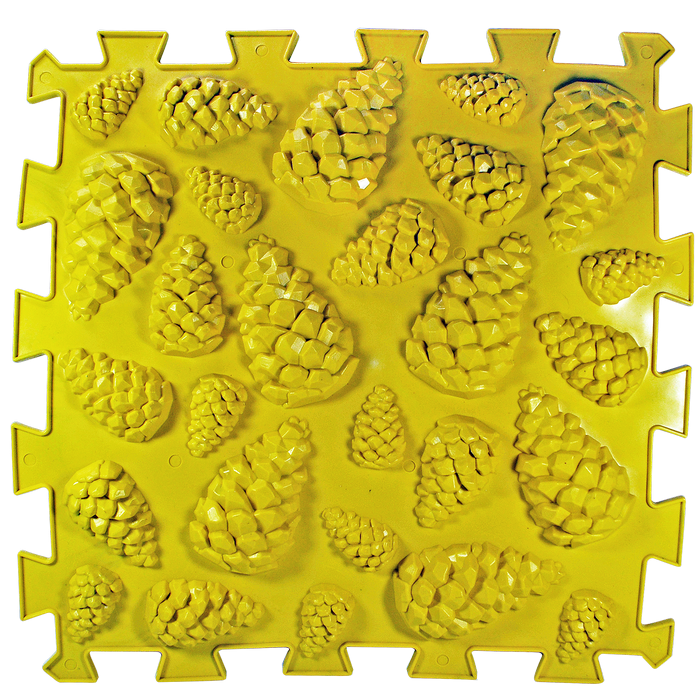 Коврик массажный пазл шишки Желтый