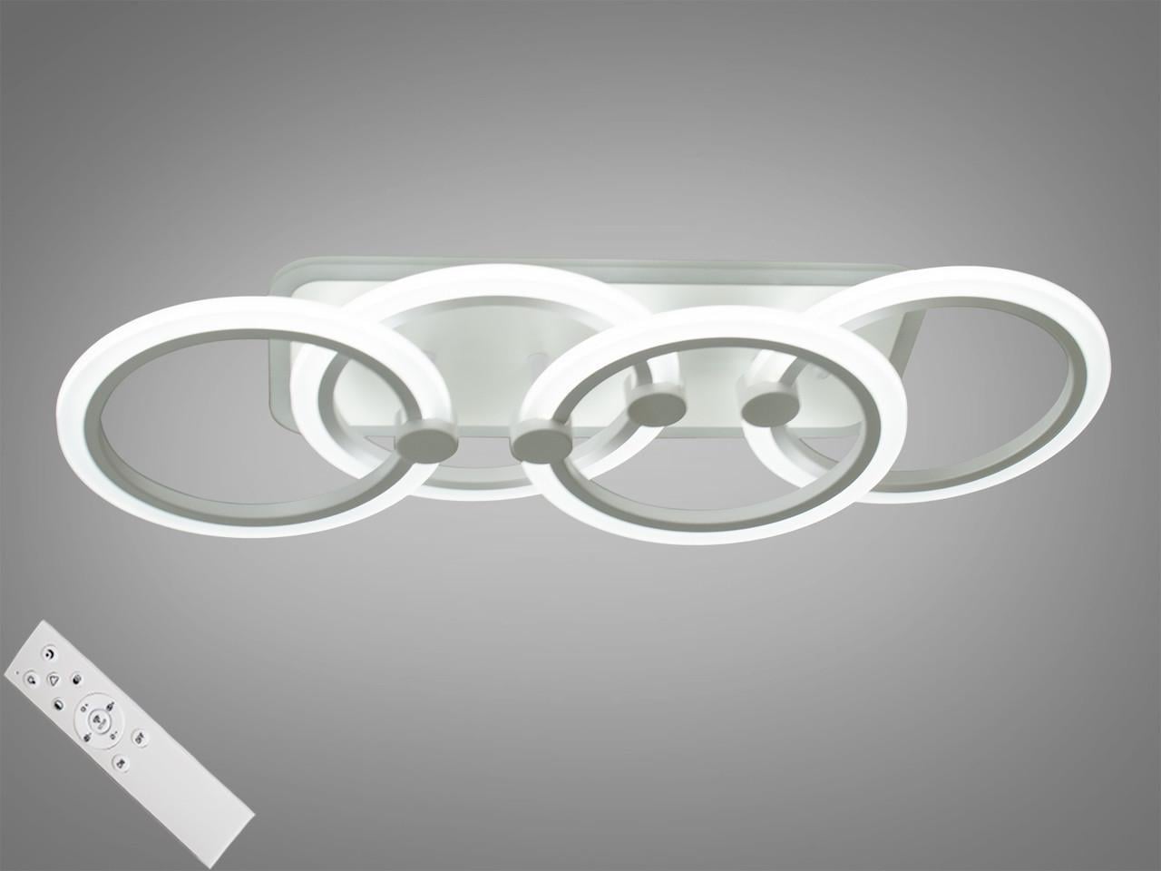 Люстра потолочная с димером LED MX2374/2+2MC WH 3col dim (2437599237)