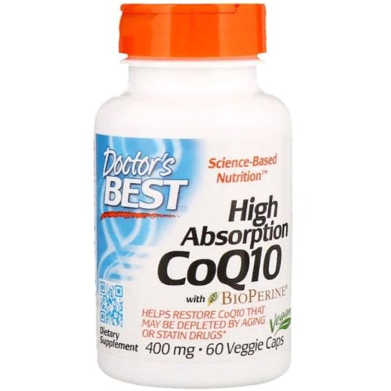 Коэнзим Doctor's Best High Absorption CoQ10 with BioPerine 400 мг 60 Veg Caps (DRB-00157)