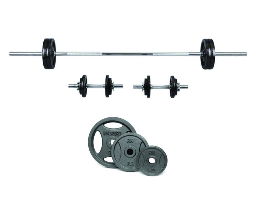 Гантели наборные металлические RN-Sport 10 кг штанга 30 кг (2764274442)