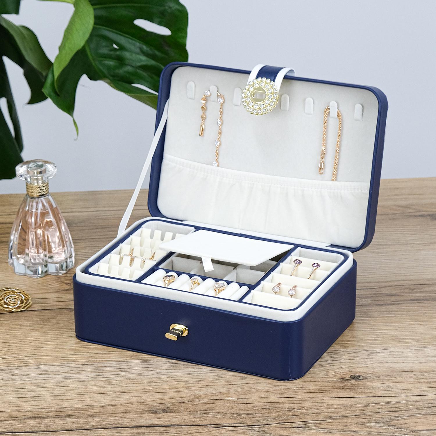 Шкатулка для украшений Гранд Презент 23,5х16х8,5 см Синий (JZ-001-2)