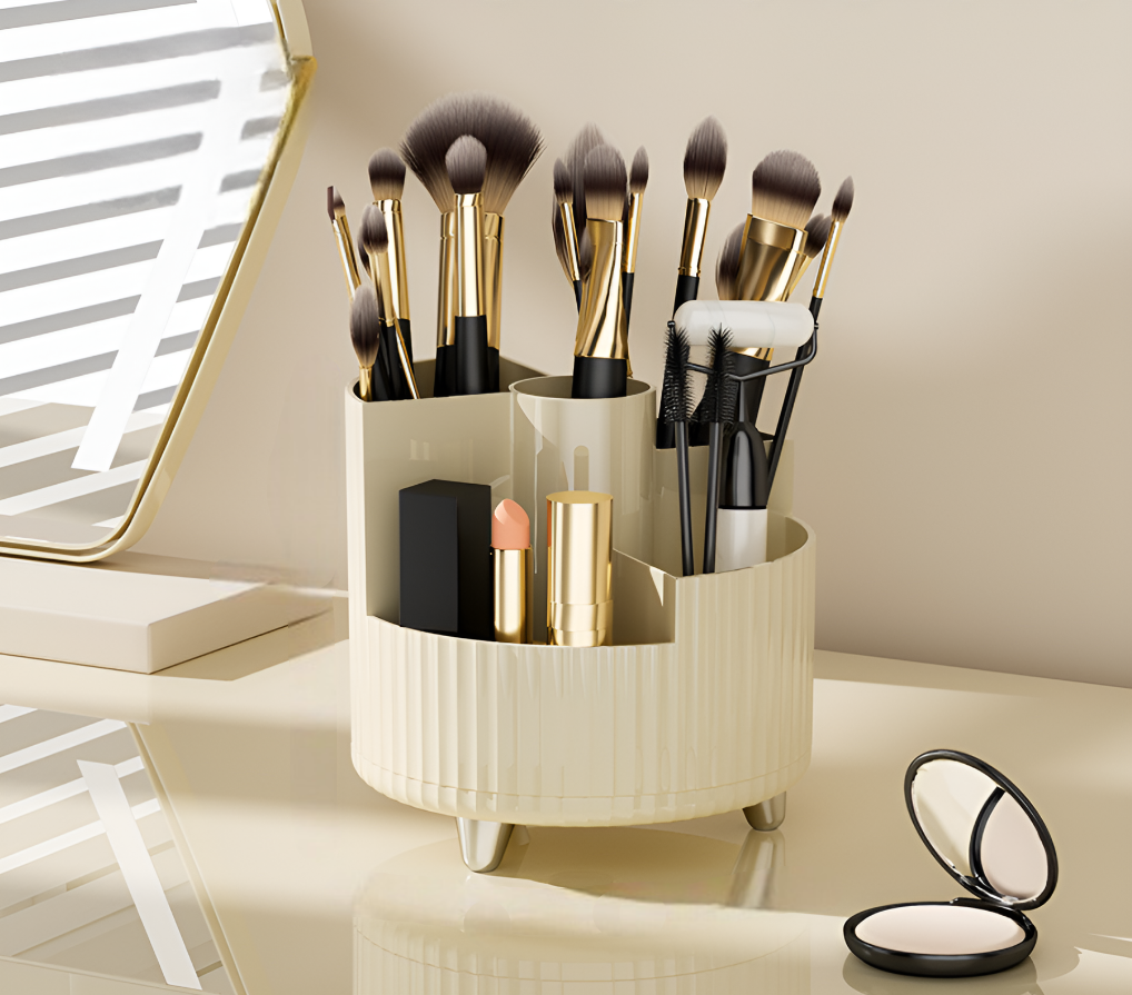 Органайзер для косметики пластиковый Бежевый