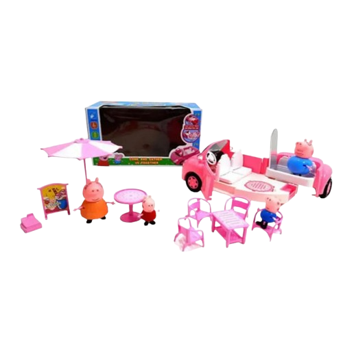 Игровой набор Peppa 88-83 трансформер-машинка с подсветкой и героями