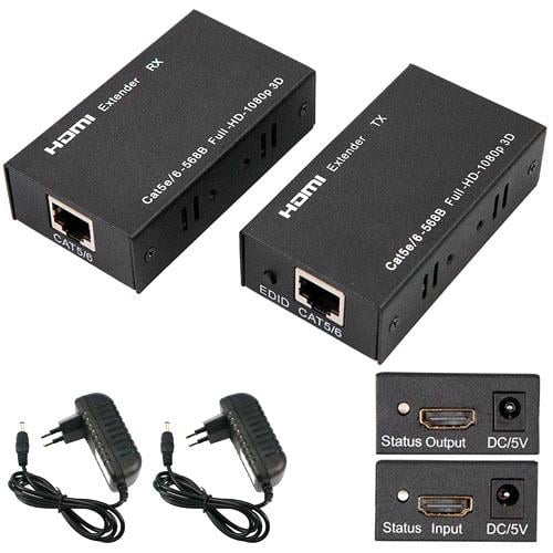 Комплект передатчик и приемник удлинитель HDMI по RJ45 витой паре 60 м (586) Комплект передатчик и приемник удлинитель HDMI по RJ45 витой паре 60 м (586)