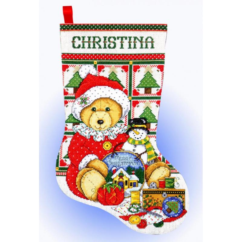 Набір для вишивки хрестиком Design Works 5485 Teddy Bear Santa (18868)