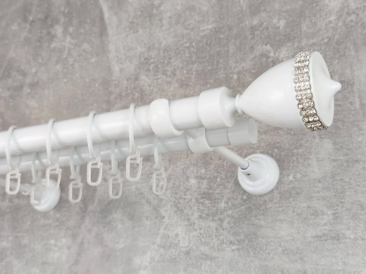 Карниз MStyle металлический для штор двухрядный Етерния 25/19 мм гладкий 200 см Белый (5020772)