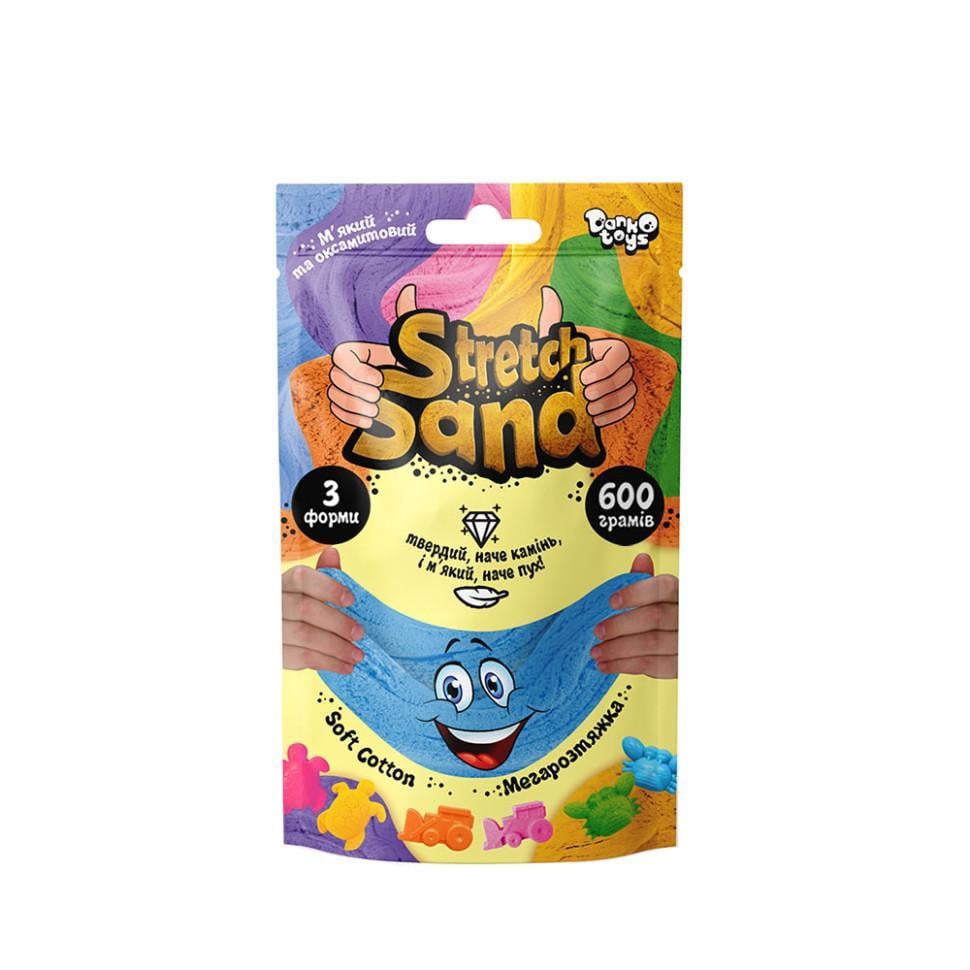 Набір креативної творчості Danko Toys Stretch Sand STS-04-01U пакет 600 г Синій (RLT13198s14750)