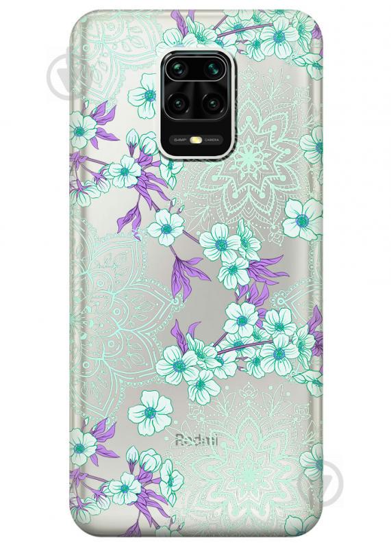 Прозрачный силиконовый чехол iSwag для Xiaomi Redmi Note 9S с рисунком - Цветочная мандала (M1684) Прозрачный силиконовый чехол iSwag для Xiaomi Redmi Note 9S с рисунком - Цветочная мандала (M1684)