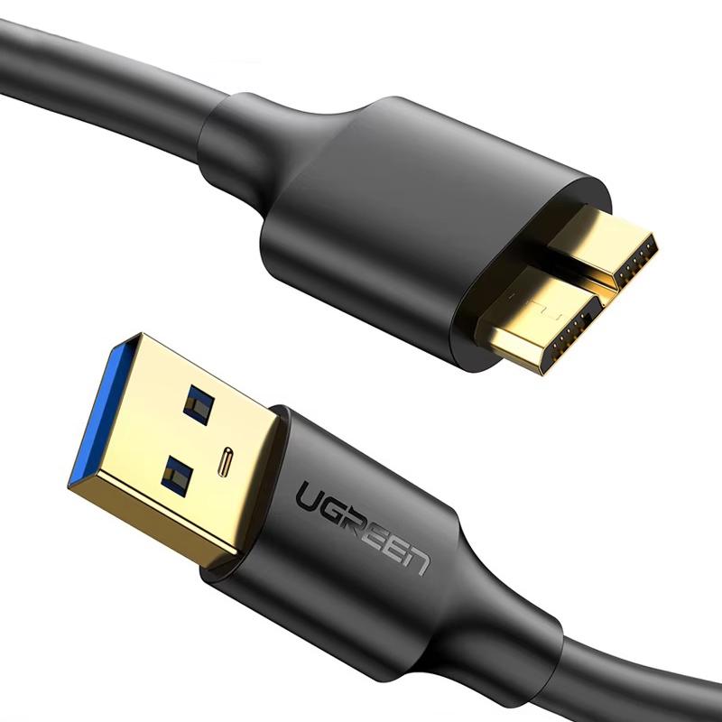 Кабель для камеры жесткого диска телефона UGREEN US130 Micro USB 3,0 на USB-A 3,0 1 м Black (10841)