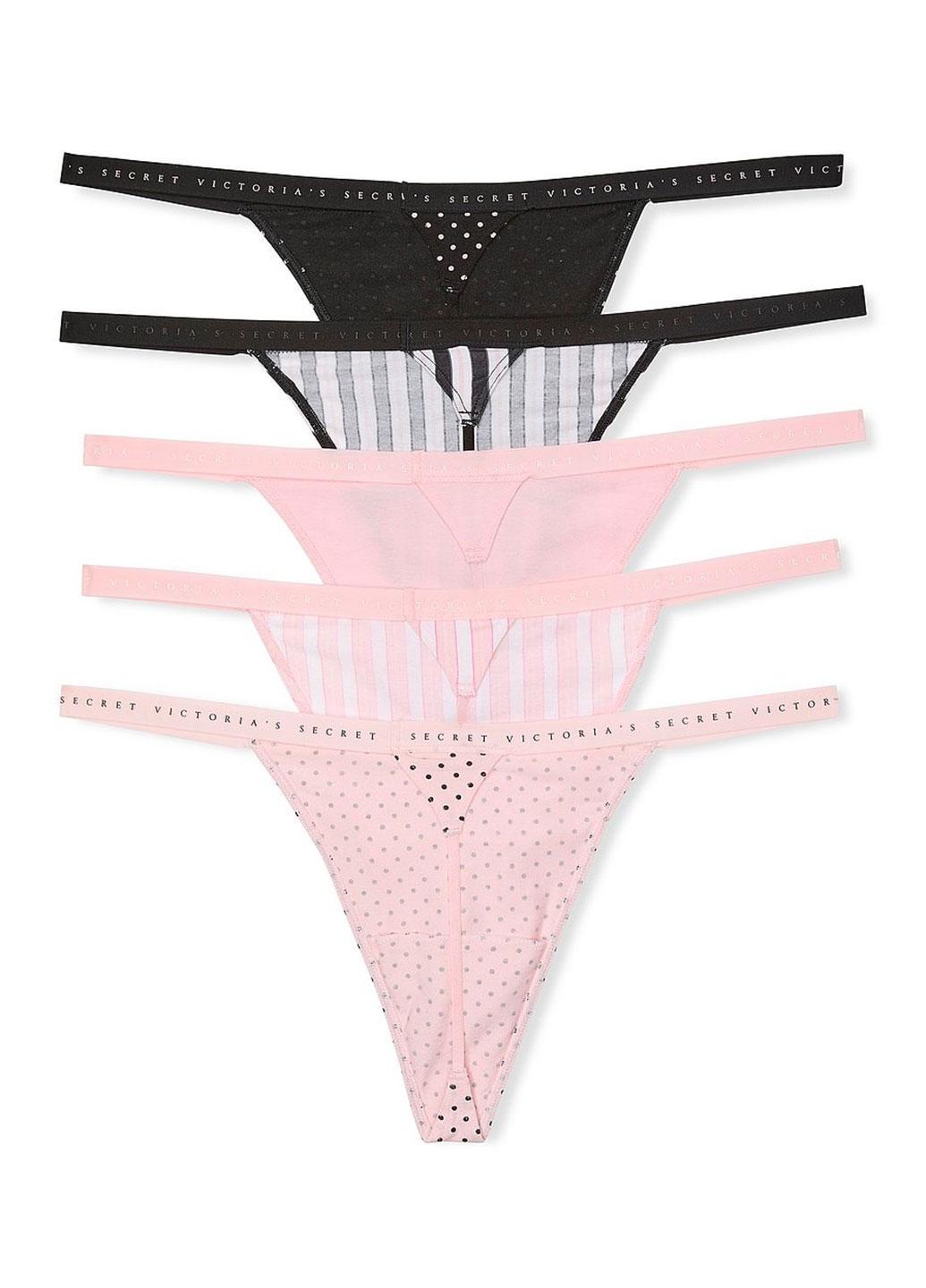 Набор трусиков Victoria's Secret L 5шт. Разноцветный (3560000428793QD7L) - фото 2 Набор трусиков Victoria's Secret L 5шт. Разноцветный (3560000428793QD7L) - фото 2