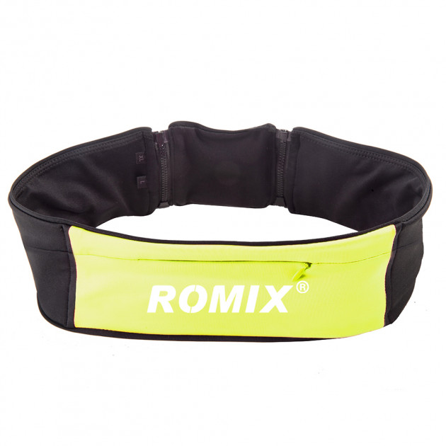 Сумка на пояс спортивна Romix з трьома кишенями на блискавці Зелений (RH26-S&M GN)
